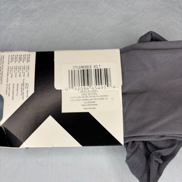 DKNY NEW Opaque Coverage Control Top Tall Tights Women L Gray Slightly Imperfect - Picture 3 of 3